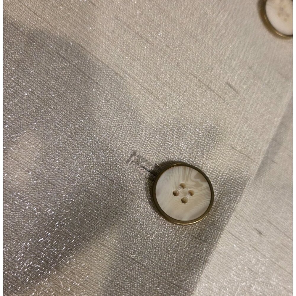 New! Albert Nipon Two Piece Light Green Skirt Set Suit Size 18W Sparkle 3 Button - Picture 10 of 16